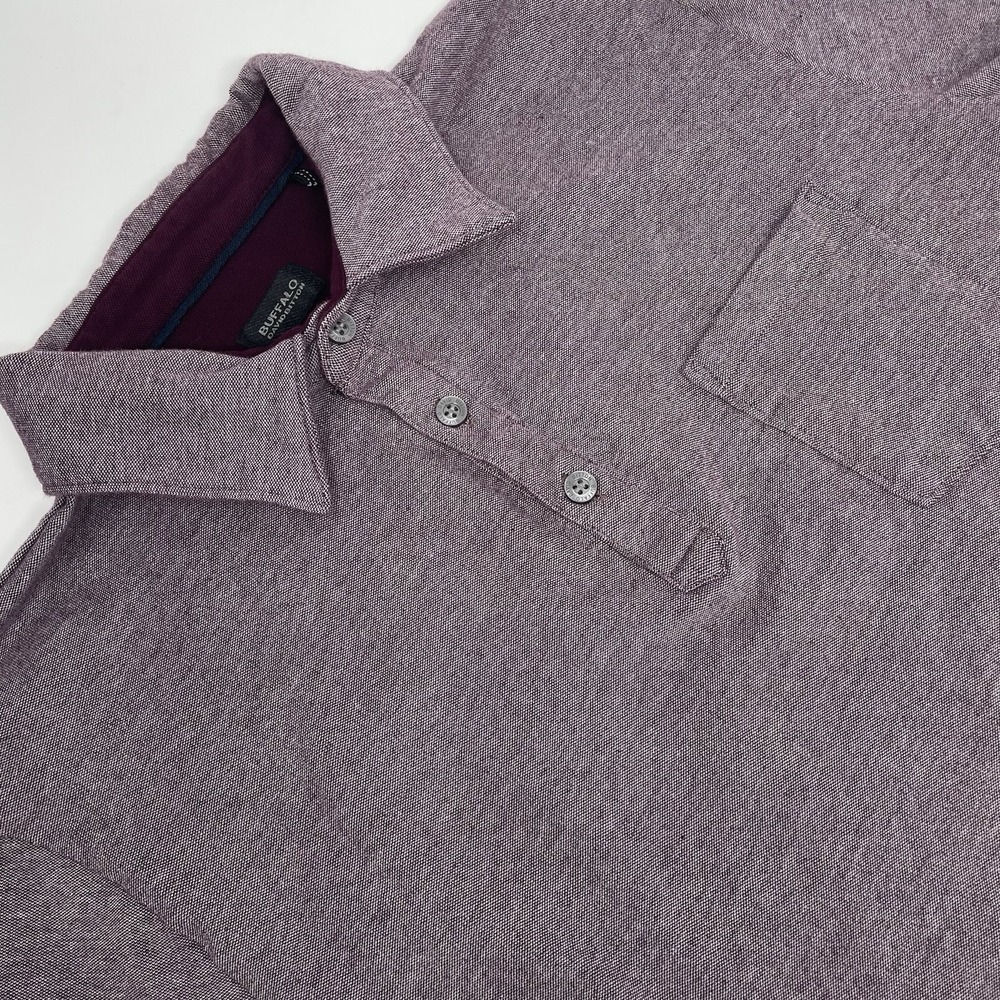 Buffalo Polo Shirt M‎ Purple David Bitton Golf Casual Outdoor Sports Athleisure